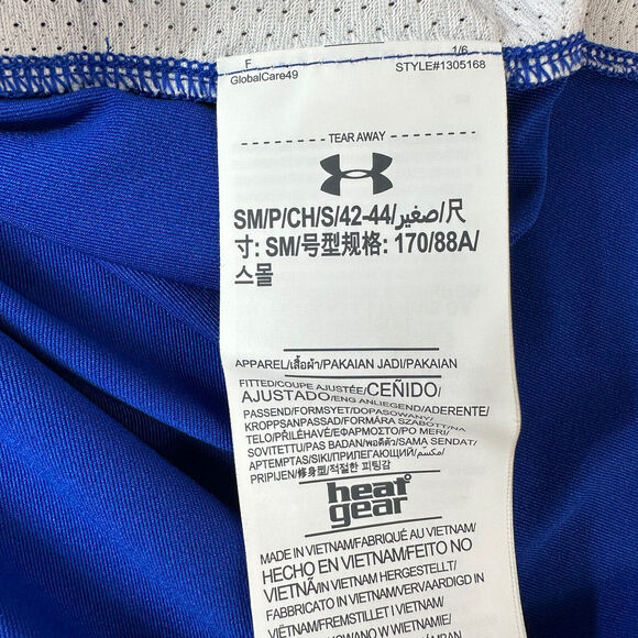 NEW Under Armour FITTED Womens Size Small Blue HeatGear Athletic T Shirt Top Tee - Picture 10 of 10